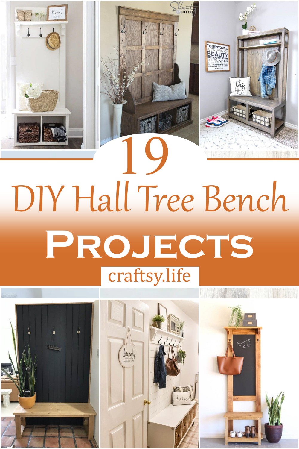 DIY Hall Tree Bench Projects