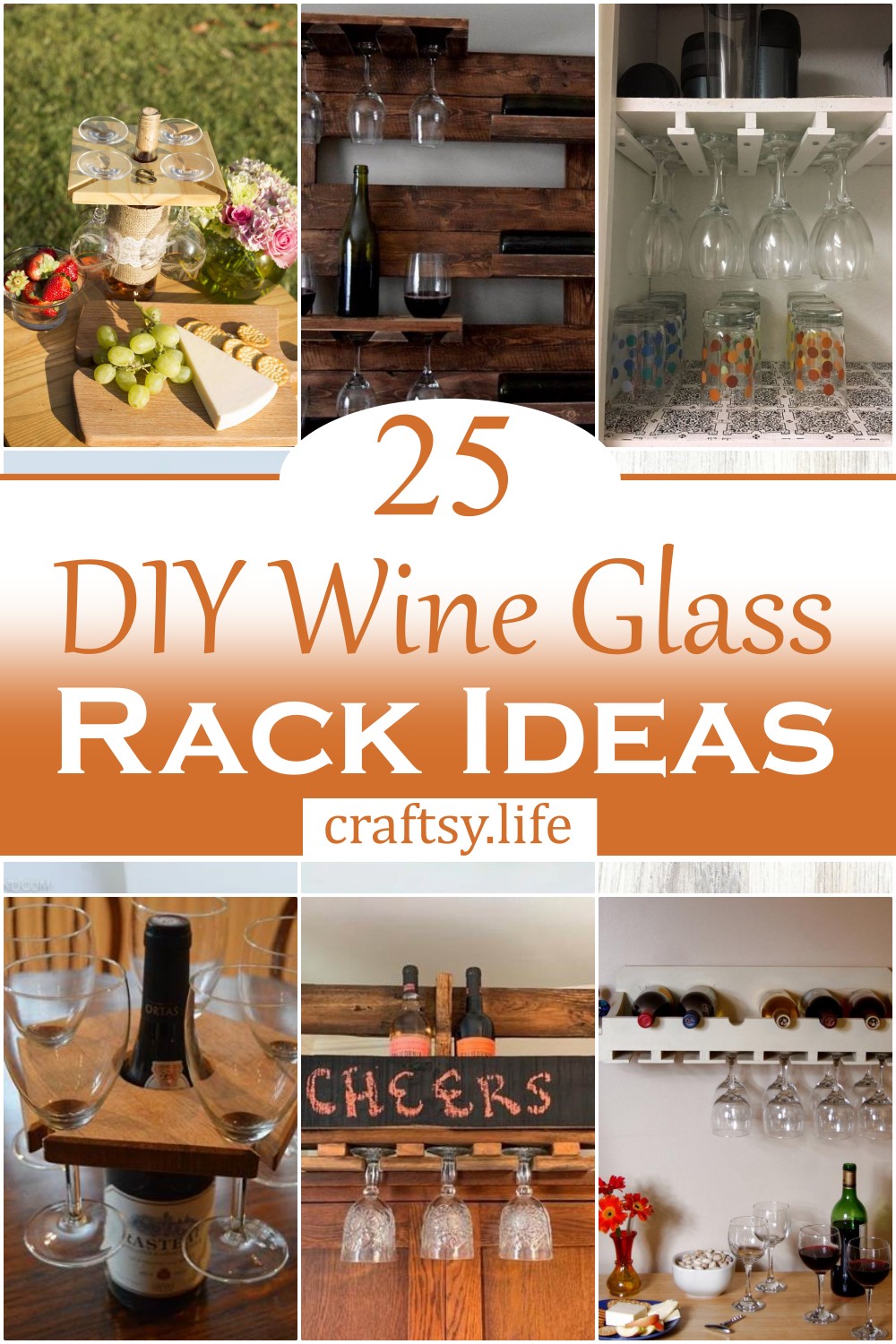 DIY Wine Glass Rack Ideas 1