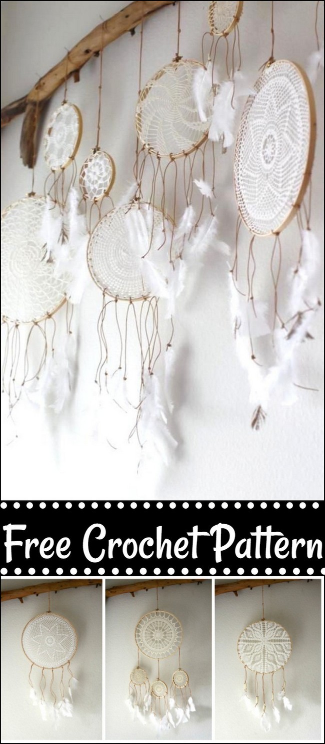 Free Crochet Doily Dreamcatchers