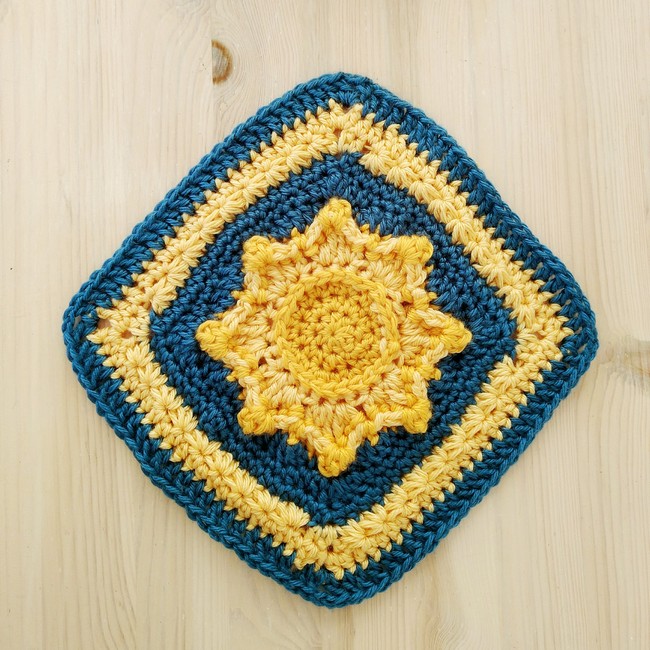 Sun And Stars Granny Square