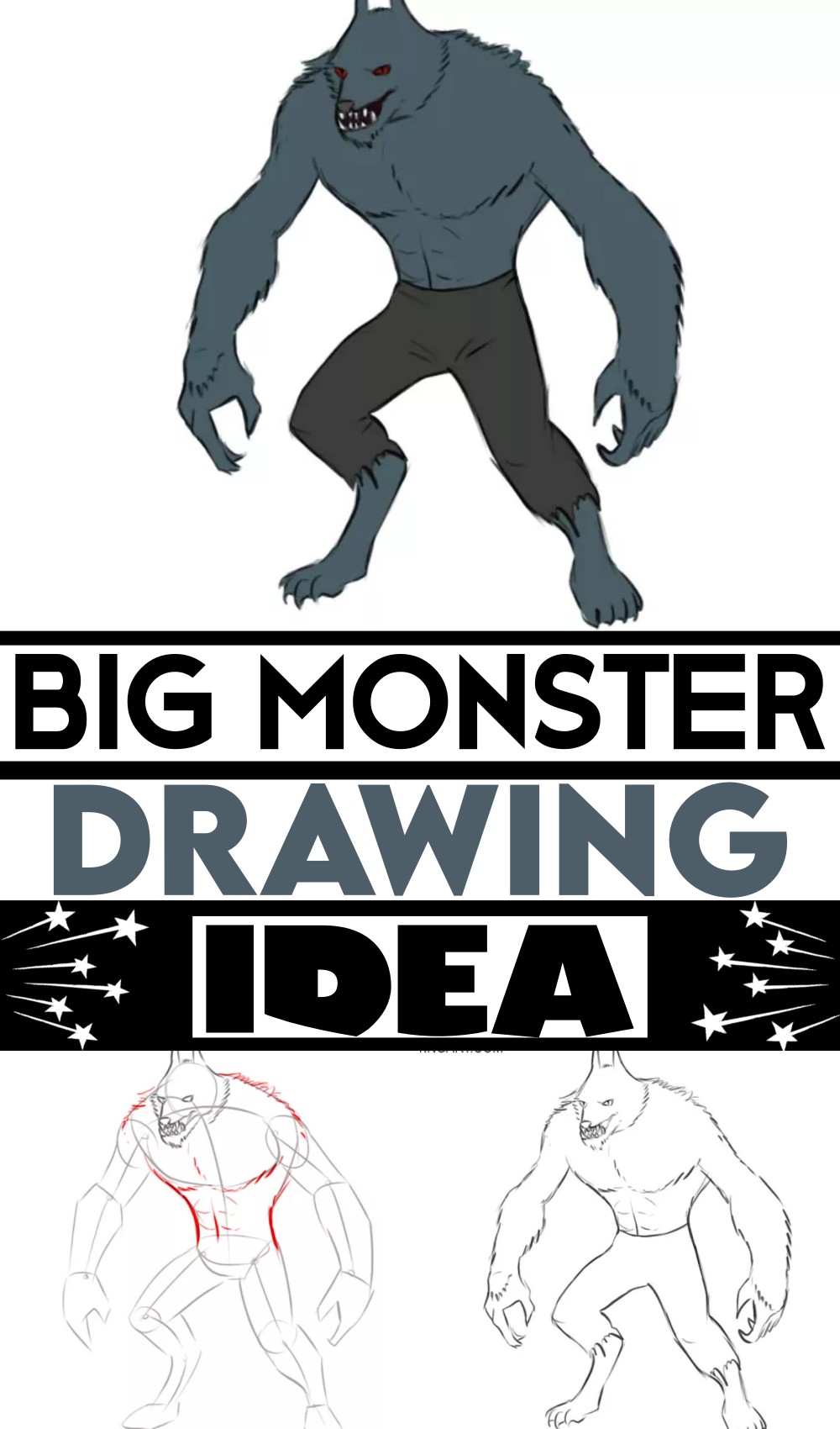 Big Monster Drawing