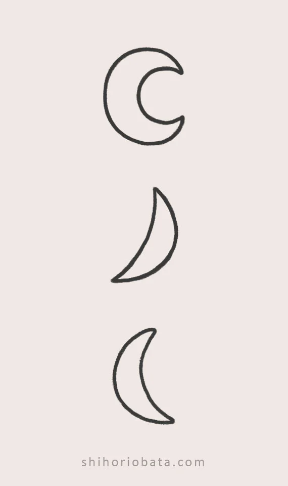 Crescent Moon Drawing