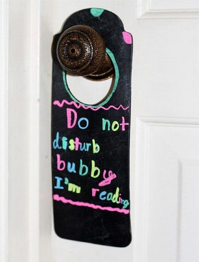 Custom Chalkboard Door Hanger