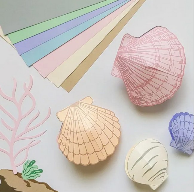 Cute DIY Paper Seashells Summer Craft For Kids