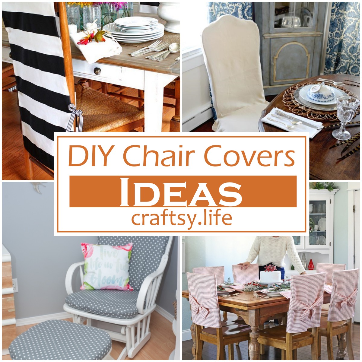 DIY Chair Covers Ideas 1