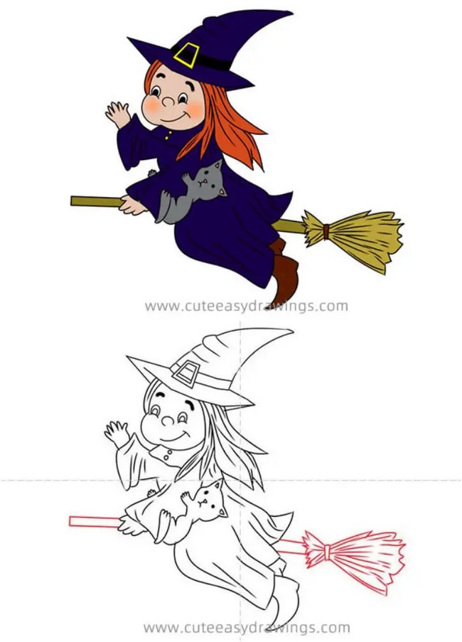 A Witch On A Broomstick