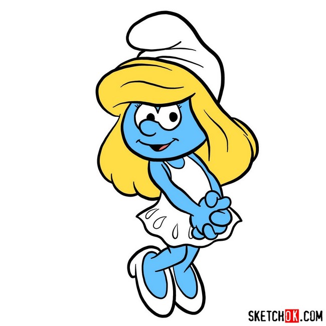 Drawing Guide Of Smurfette