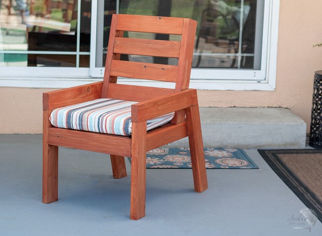 Easy DIY 2×4 Chair Plans Outdoor Dining Chair