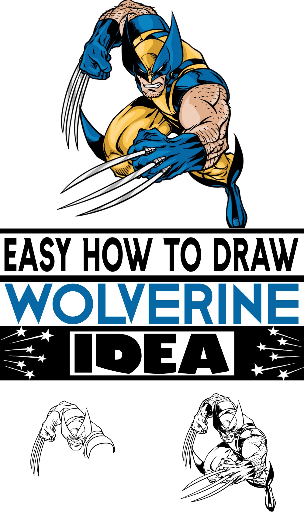 Easy How To Draw Wolverine