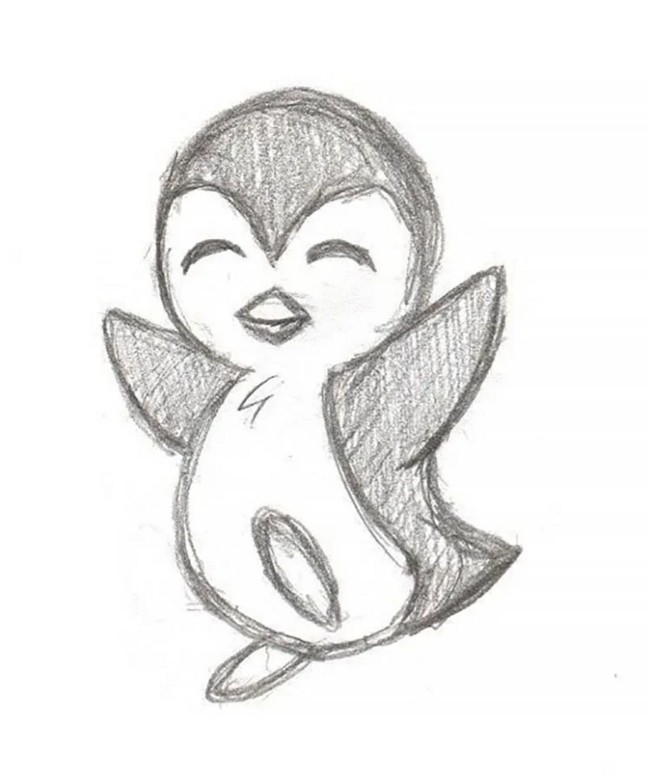 Easy Penguin Drawing