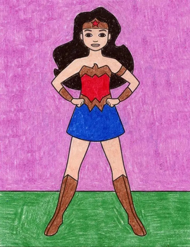 Easy Way To Draw superhero girl
