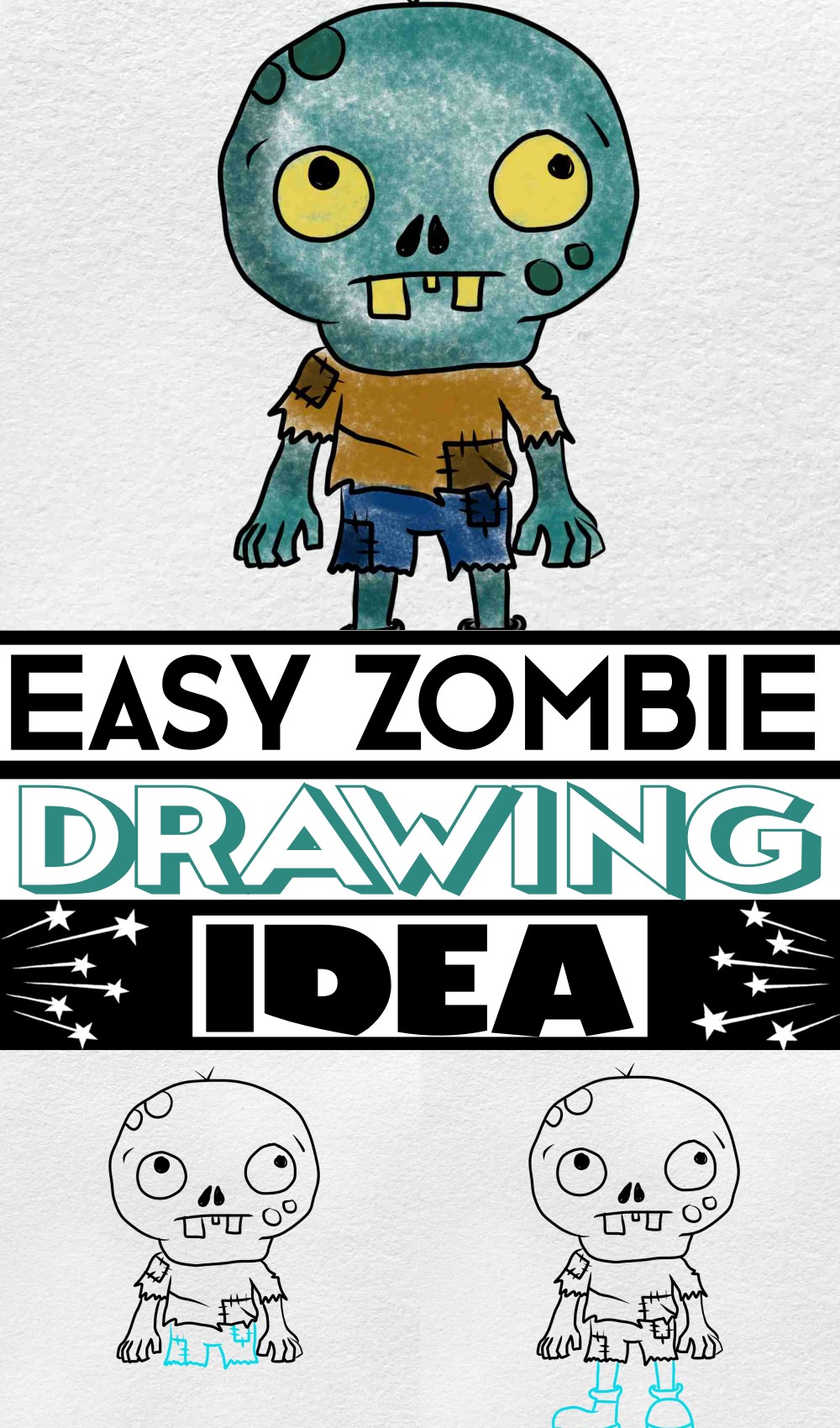 Easy Zombie Drawing