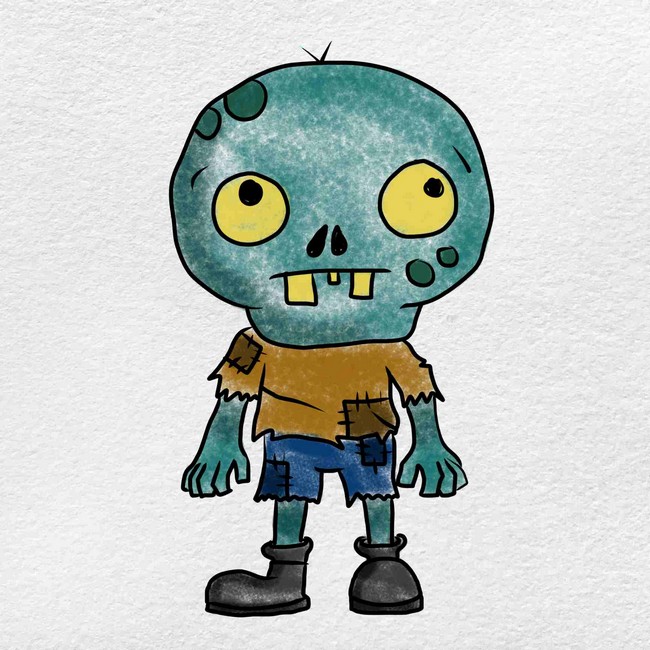 Easy Zombie Drawing