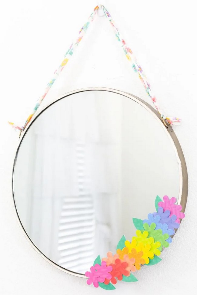 Flower Mirror Craft For Spring