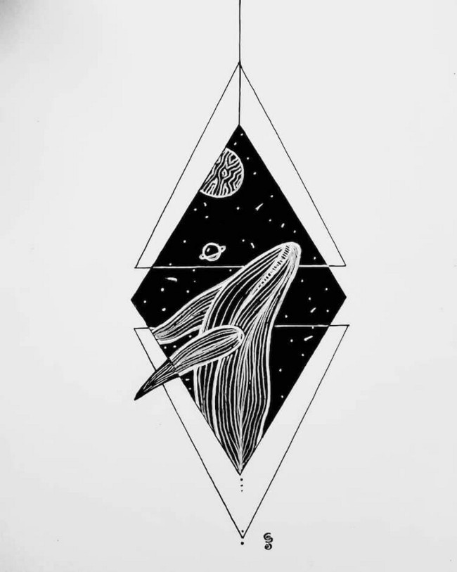 Galaxy shark drawing 