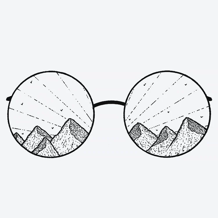 Glasses with Mountains