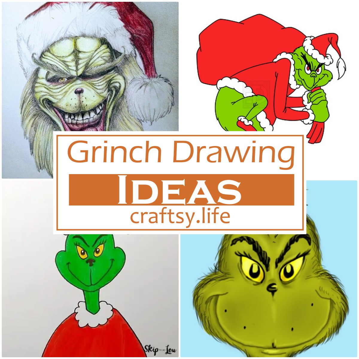 Grinch Drawing Ideas 1