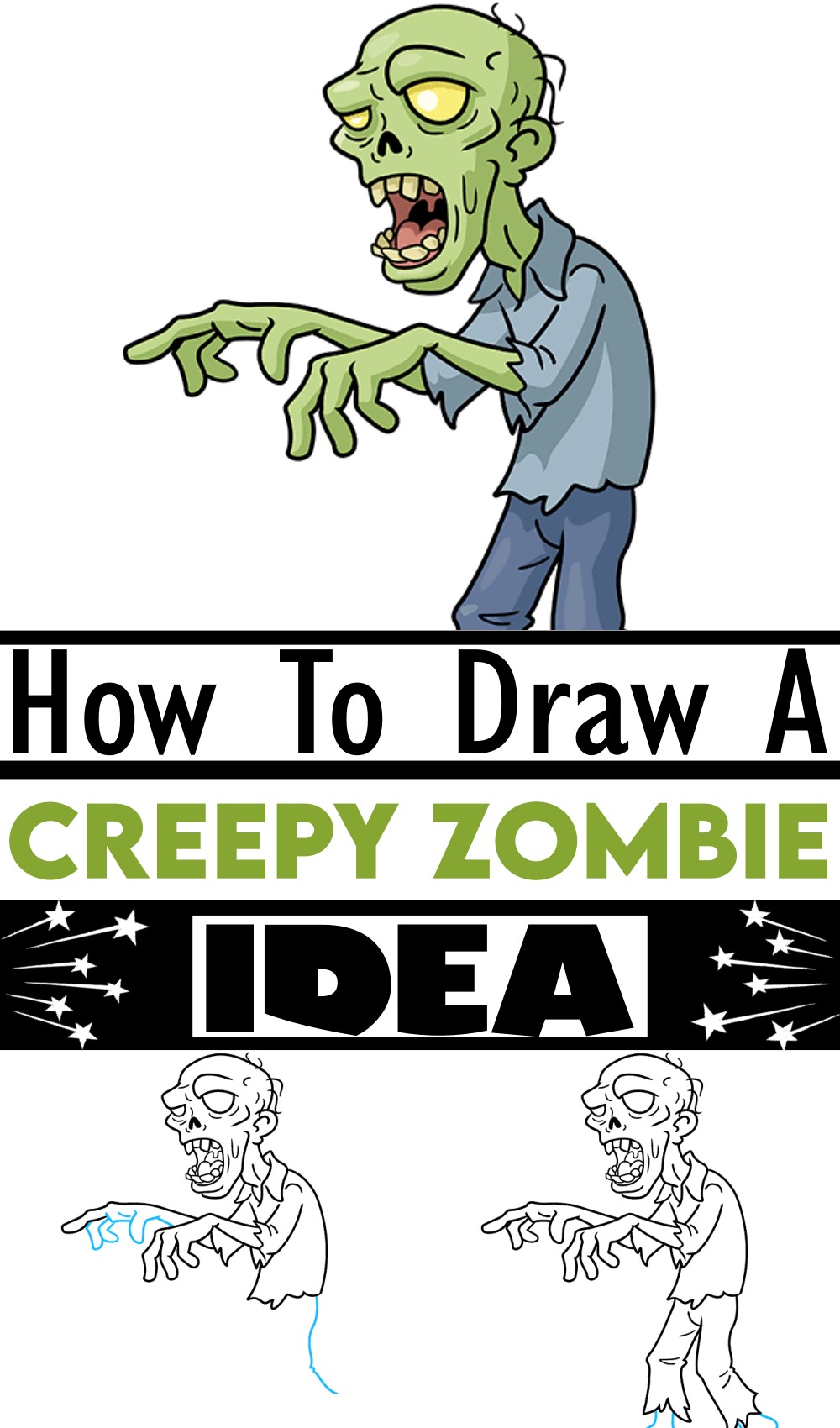 How To Draw A Creepy Zombie