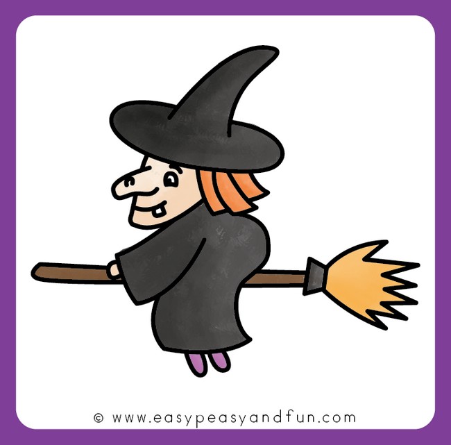 How To Draw A Witch – Step By Step Drawing