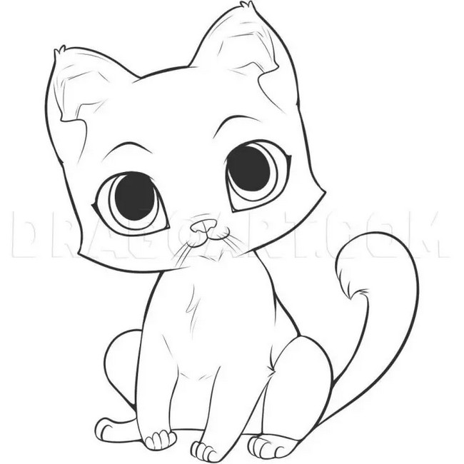 How To Draw An Easy Kitten