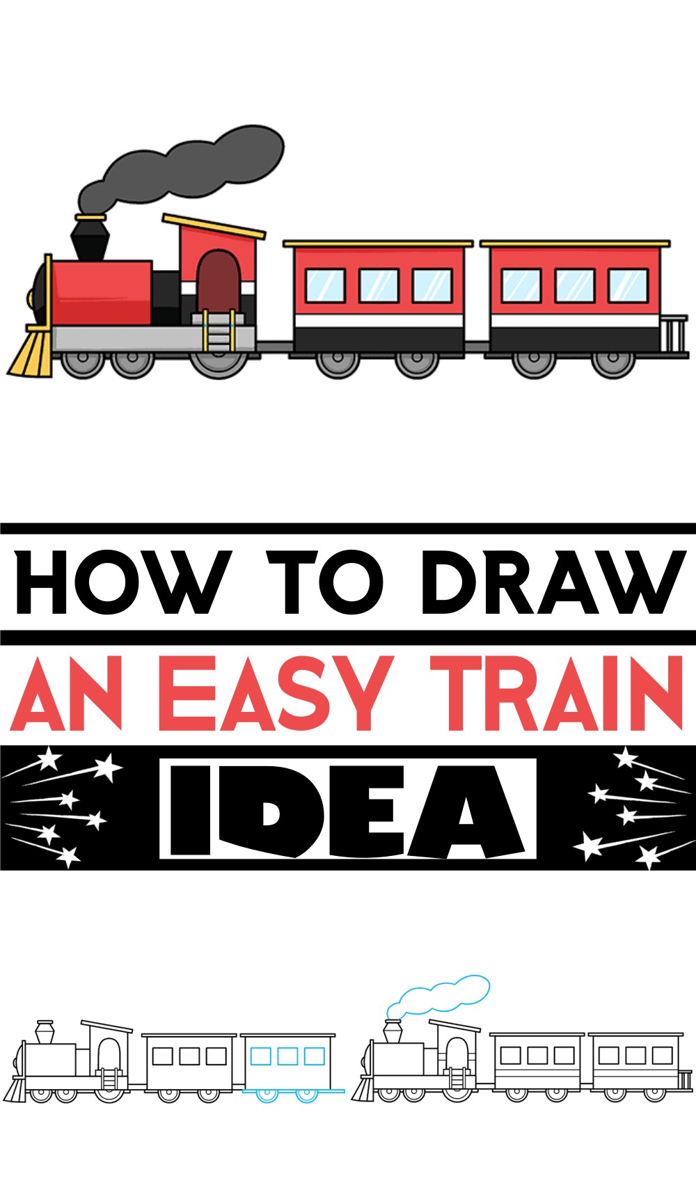 How To Draw An Easy Train