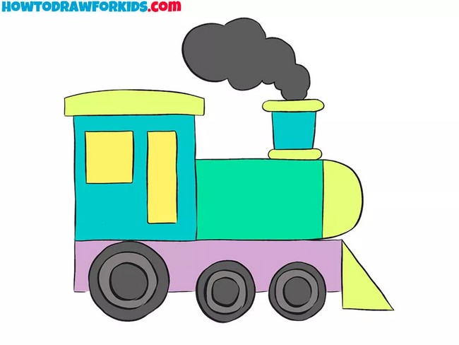 How To Draw An Easy Train