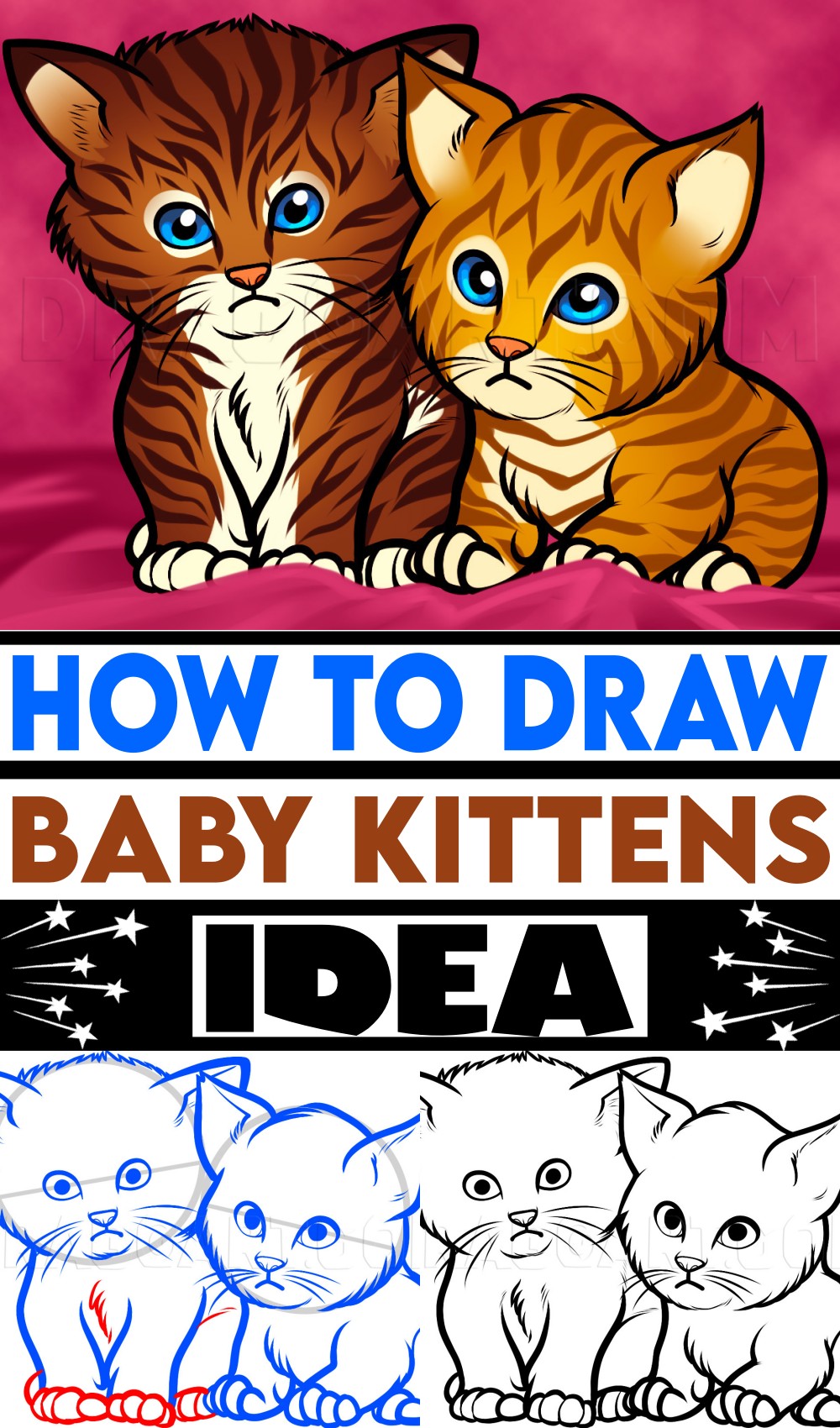 How To Draw Baby Kittens