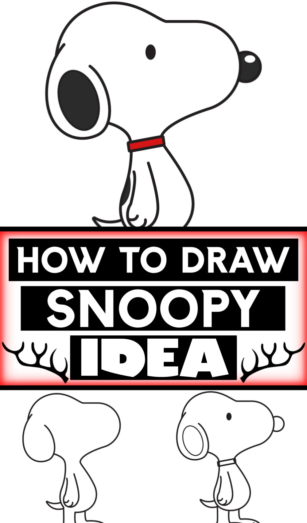How To Draw Snoopy 1