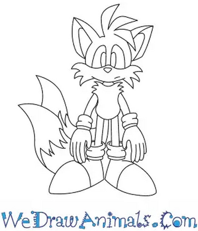 How To Draw Tails The Fox From Sonic The Hedgehog