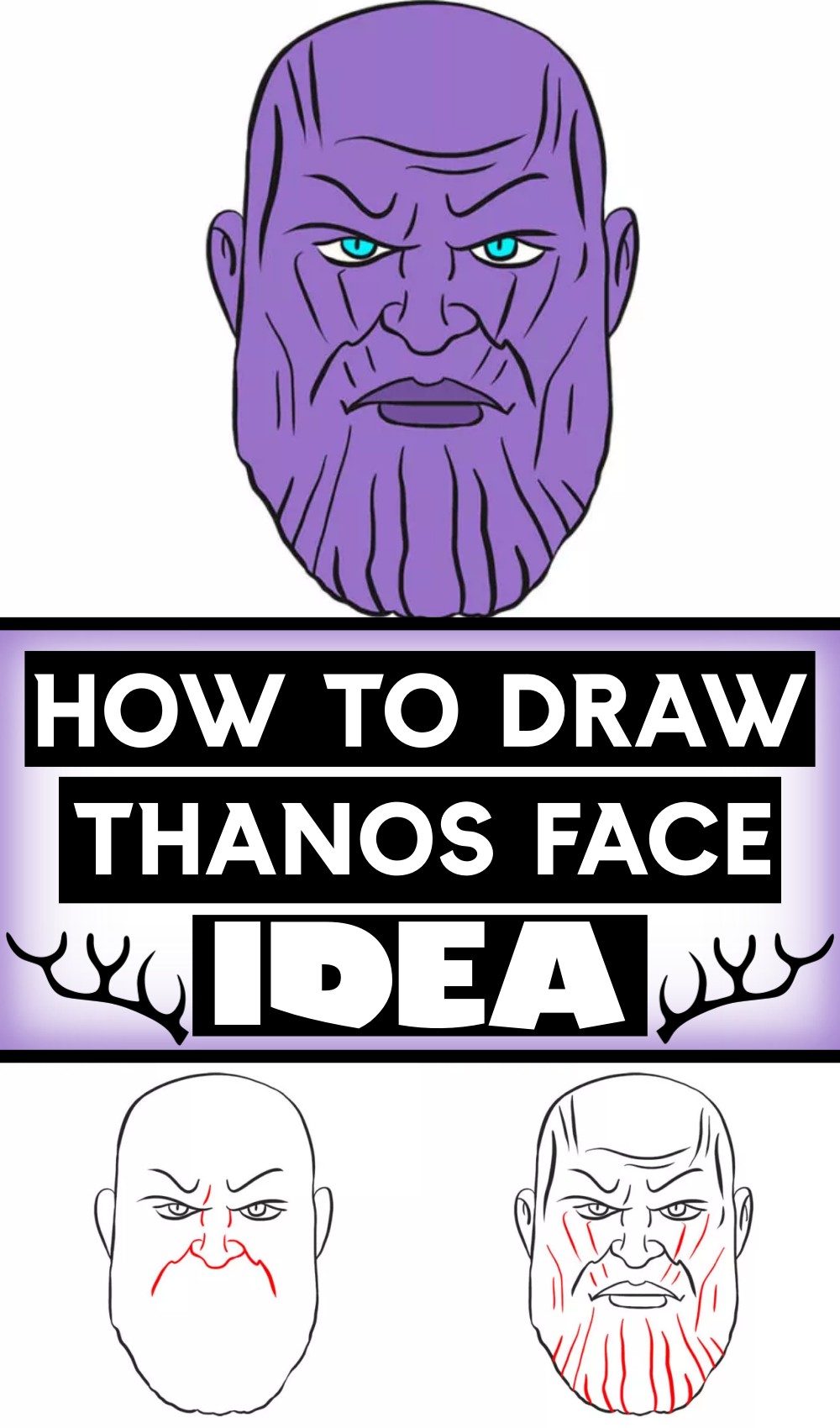 How To Draw Thanos Face