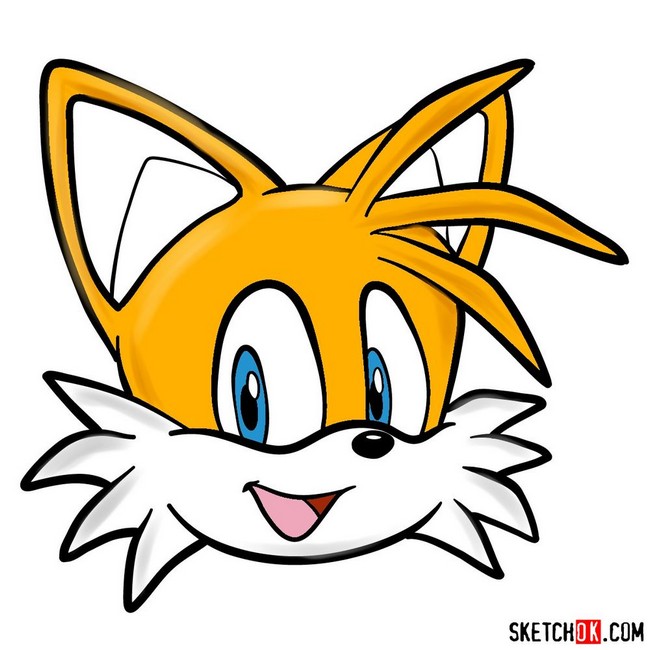 How To Draw The Face Of Tails