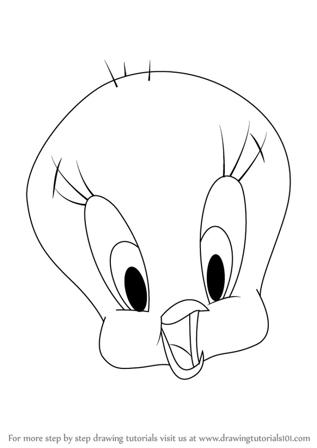 How To Draw Tweety Bird Face