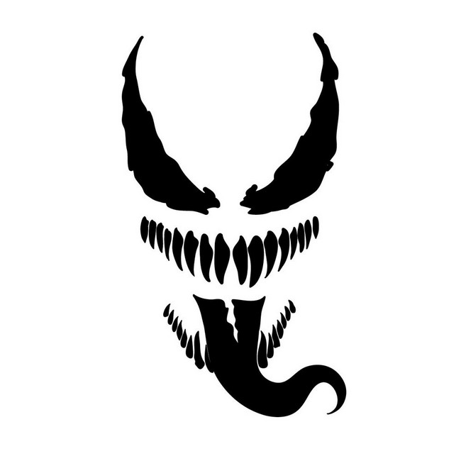 How To Draw Venom’s Face Silhouette