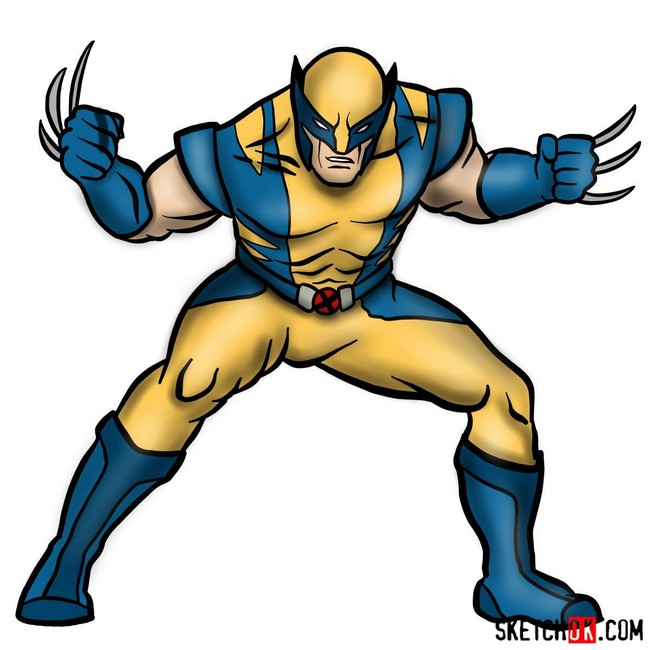 How To Draw Wolverine In His Superhero Suit