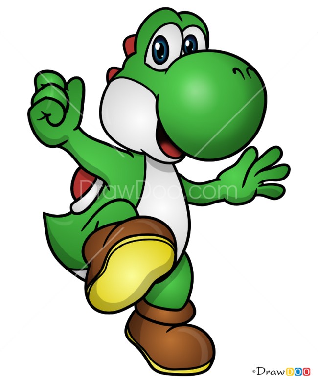 How To Draw Yoshi Super Mario