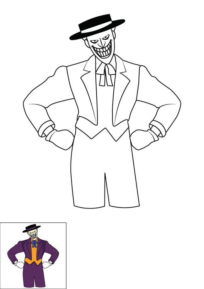  Joker Cartoon Step By Step sketch