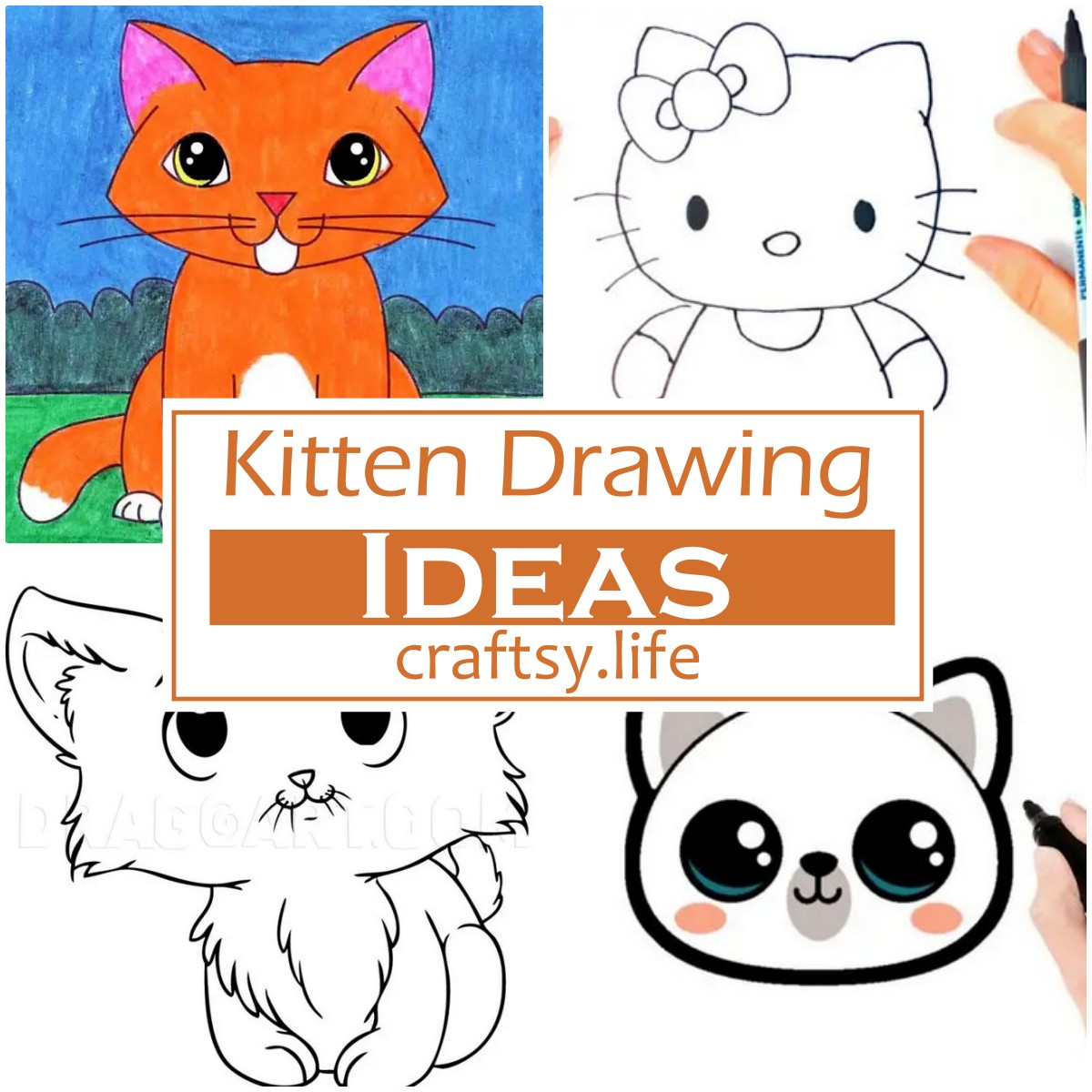 Kitten Drawing Ideas 1