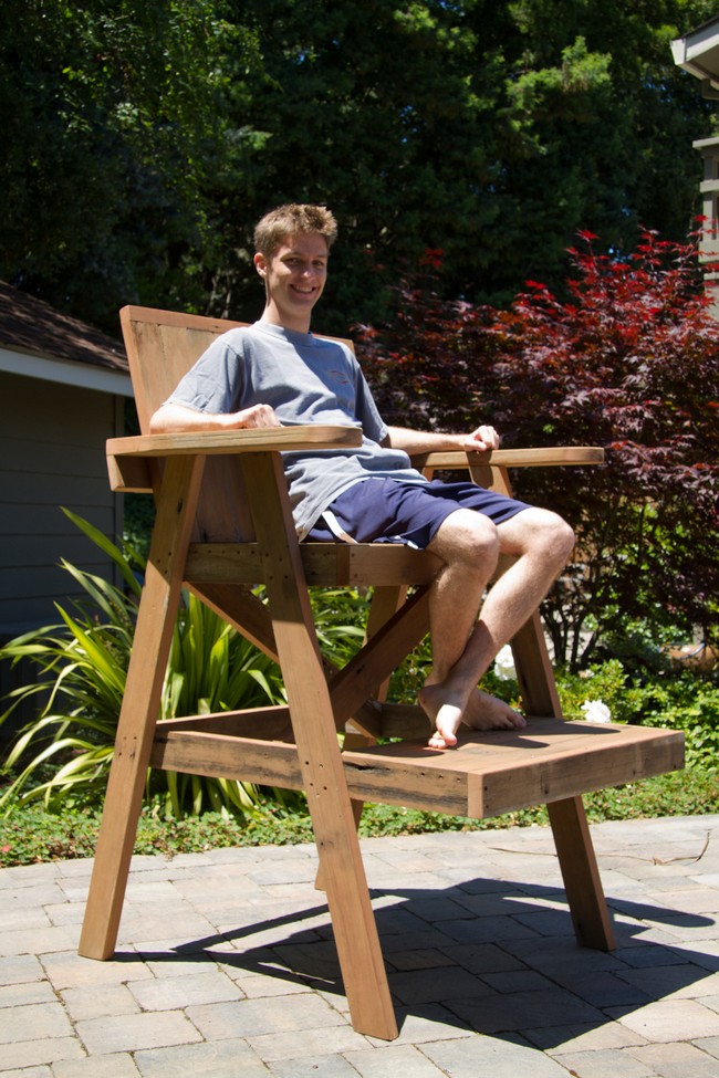 Lifeguard Chair From Recycled Lumber