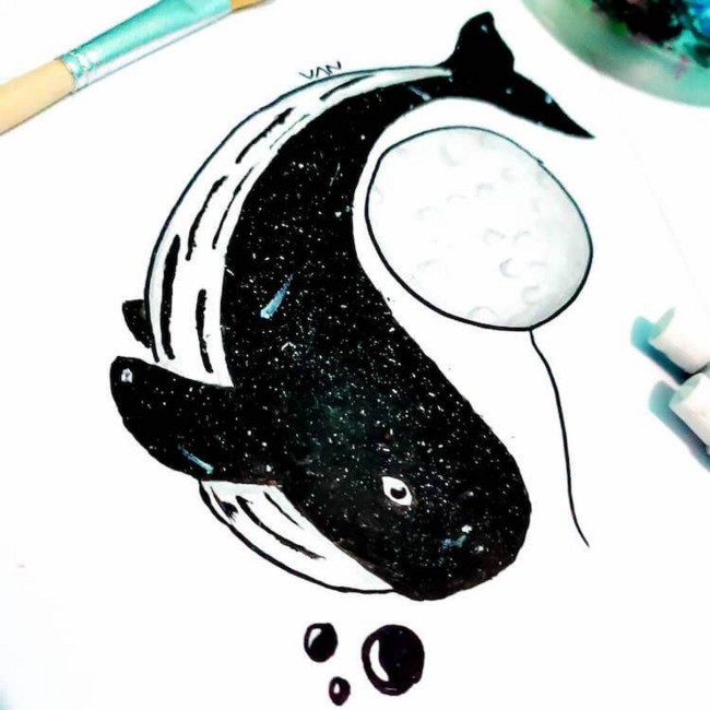 Orca shark Space Art