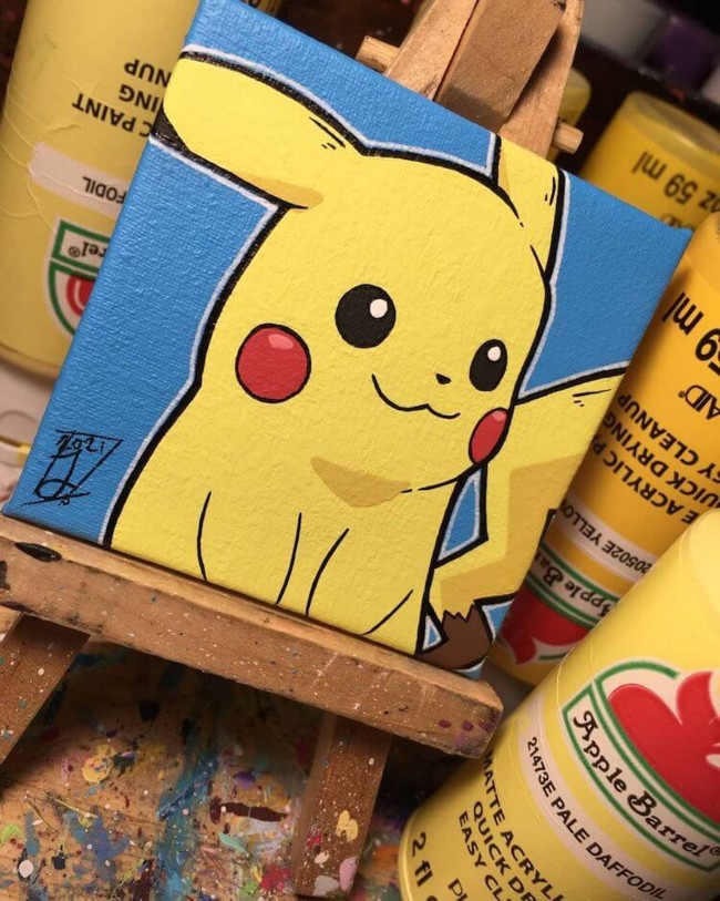Pikachu Acrylic Painting