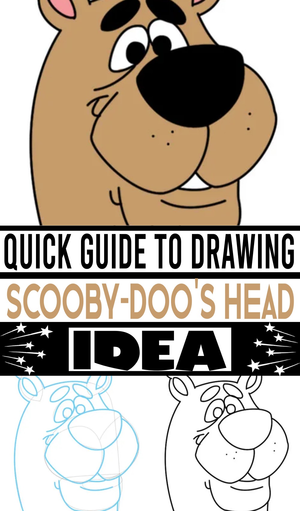 Quick Guide To Drawing Scooby-doo's Head