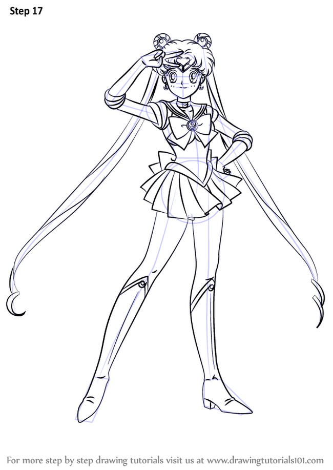 Sailor Moon Pencil Drawing