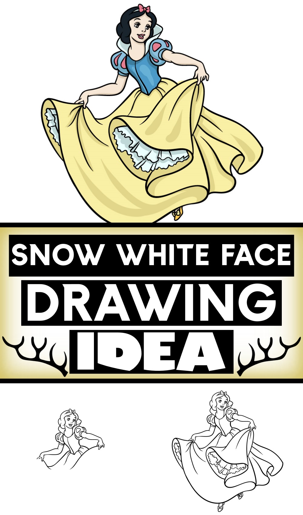 Snow White Face Drawing