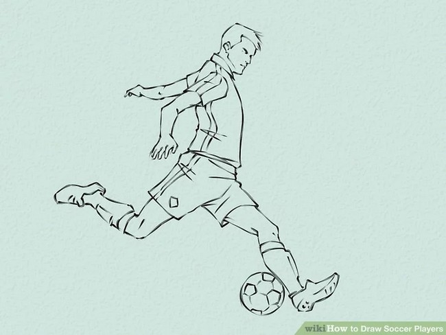 Soccer Players Drawing