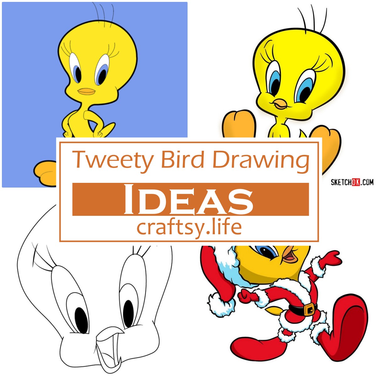 Tweety Bird Drawing Ideas 1