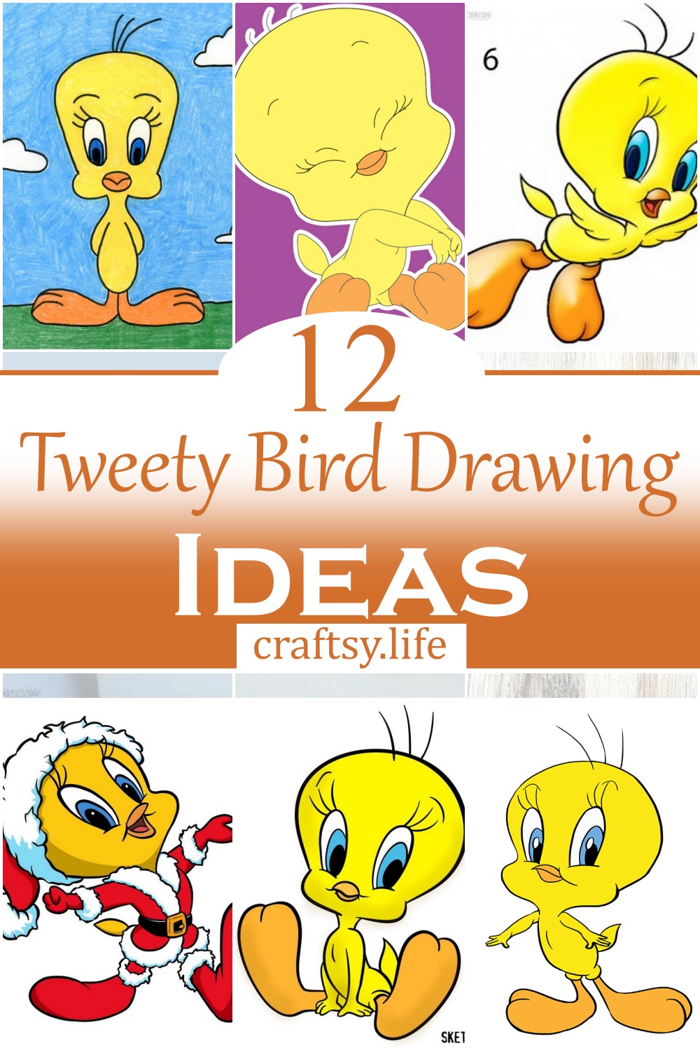 Tweety Bird Drawing Ideas