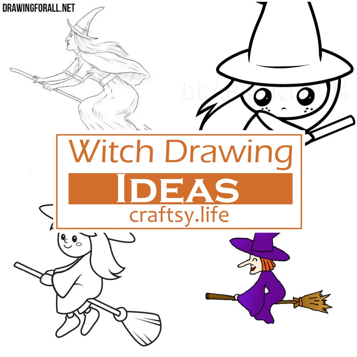 Witch Drawing Ideas 1