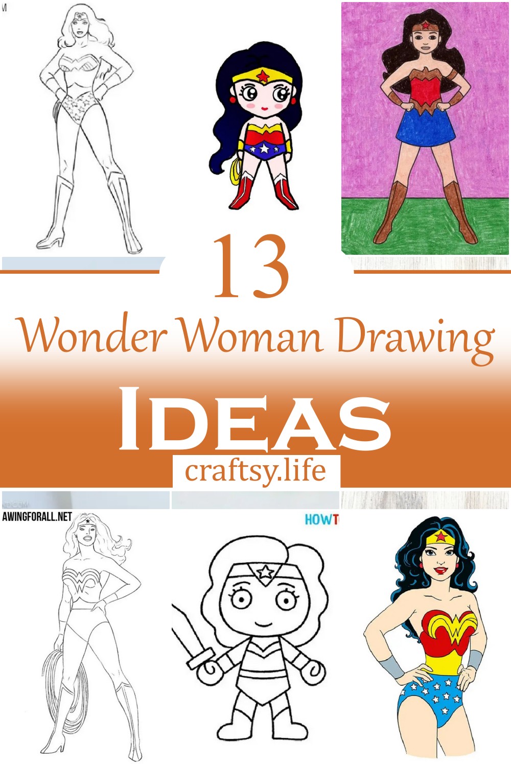 Wonder Woman Drawing Ideas