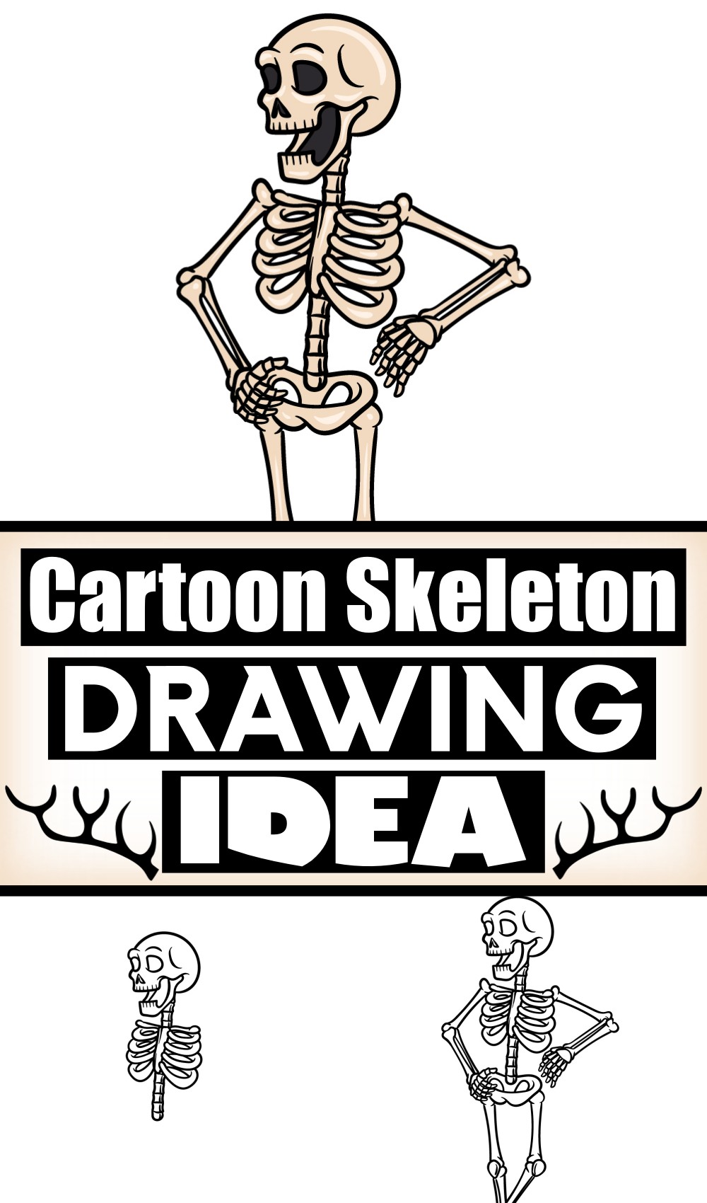 Draw A Cartoon Skeleton