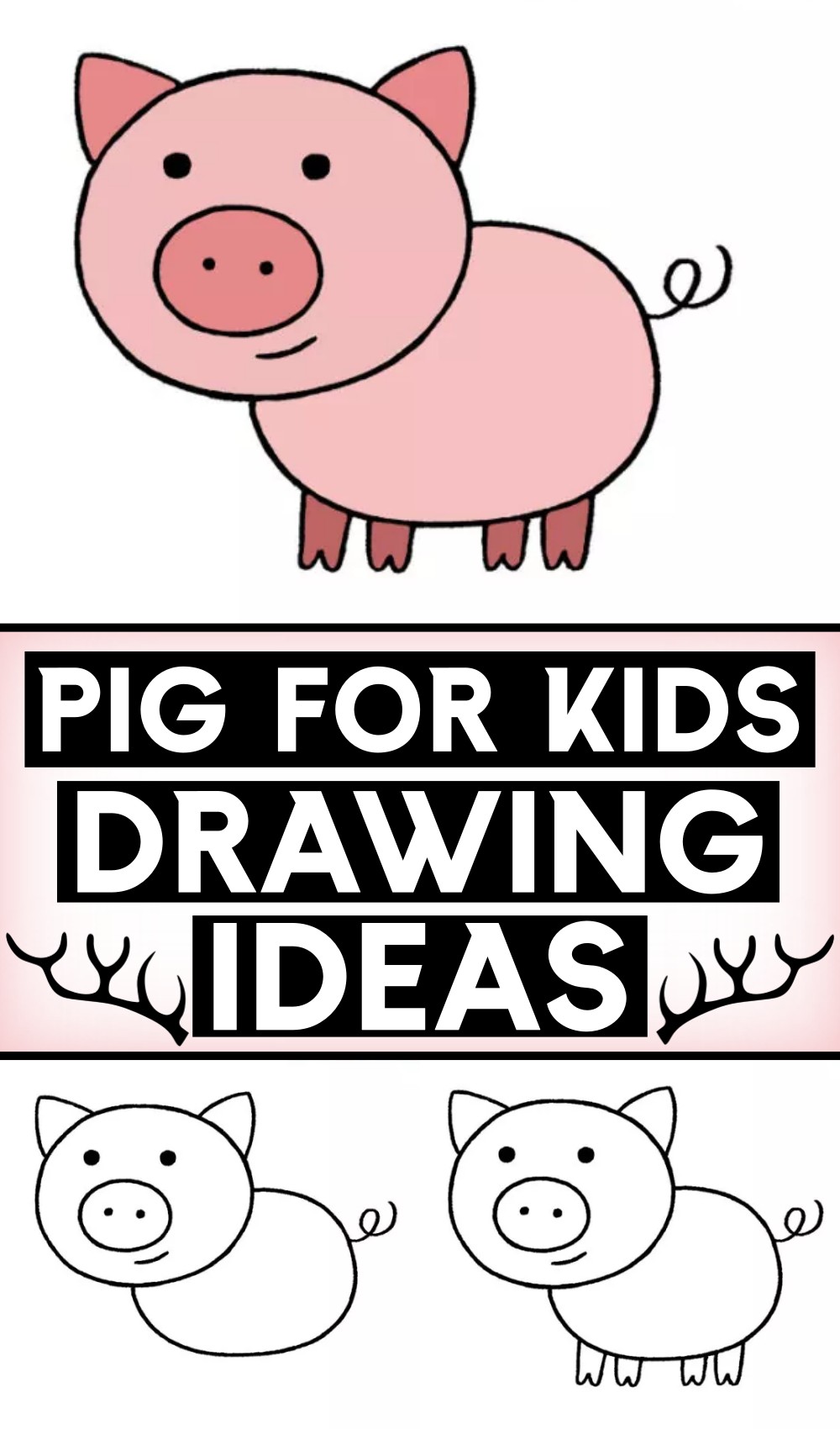 Draw A Pig For Kids